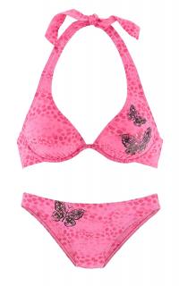 Marken-Bügel-Bikini pink