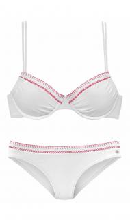 Marken-Bügel-Bikini white E-Cup