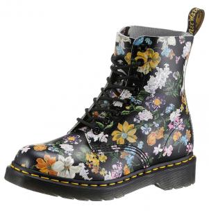 Marken-Damen-Boots schwarz-bunt