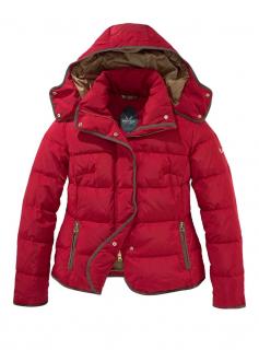 Marken-Daunen-Steppjacke rot