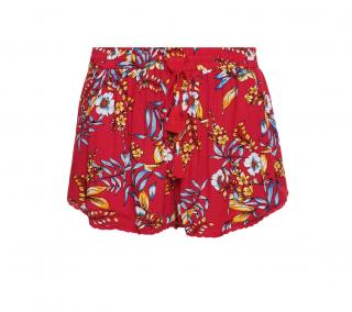 Marken-Druckshorts rot-bunt