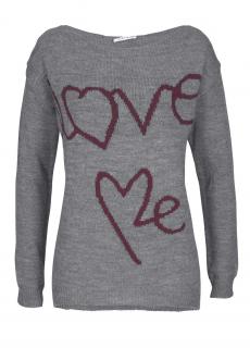 Marken-Feinstrickpullover grau Gr. M