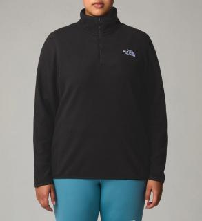 Marken-Fleece-Pullover schwarz