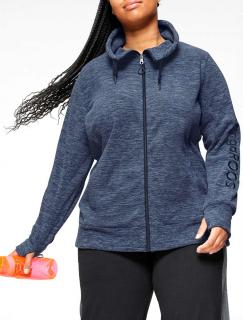 Marken-Fleecejacke jeansblau