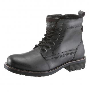 Marken-Herren-Lederboots grau-used