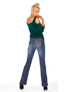 Marken-Jeans mit Steinen blue used