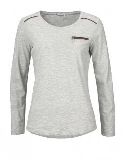 Marken-Jerseyshirt grau-melange