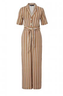 Marken-Jumpsuit haselnuss