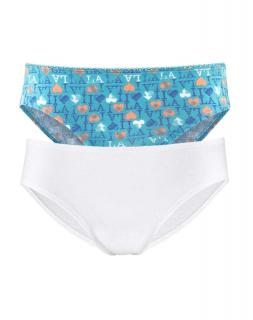 Marken-Kinder-Slip-Set blau-weiß