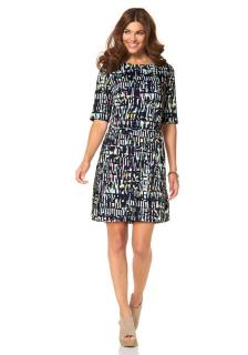 Marken-Kleid blau-bunt