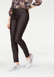 Marken-Lederimitat-Jeggings braun