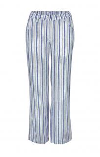Marken-Leinenhose blau-weiß