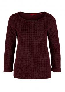 Marken-Pullover bordeaux-marine