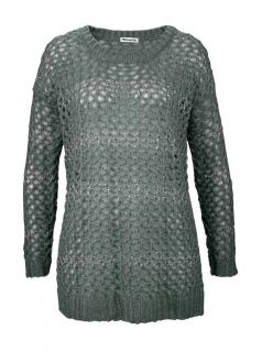 Marken-Pullover grau