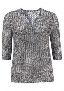 Marken-Pullover grau-silber