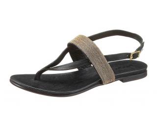 Marken-Sandale schwarz-gold