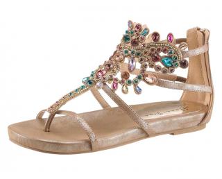 Marken-Sandalette bronzefarben