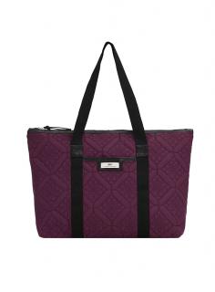 Marken-Schultertasche aubergine