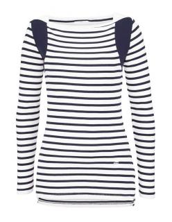 Marken-Shirt blau-weiß gestreift