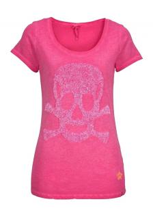 Marken-Shirt mit Pailletten pink
