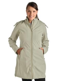 Marken-Softshellmantel beige