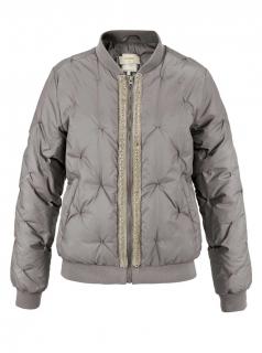 Marken-Sommerdaunen-Bomberjacke taupe