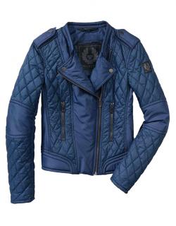 Marken-Steppjacke dunkelblau