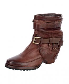 Marken-Stiefelette braun