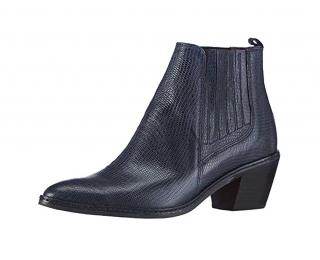 Marken-Stiefelette dunkelblau