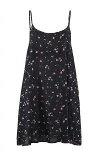 Marken-Strandkleid schwarz-bunt