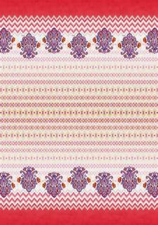 Marken-Tagesdecke rot-beige-bunt, Gr.1