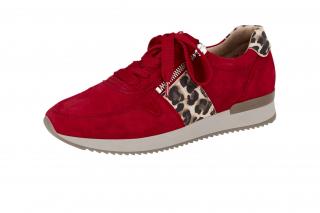 Marken-Veloursleder-Sneaker rot-leo