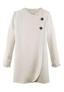 Marken-Woll-Cardigan creme