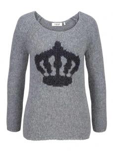 Marken-Wollpullover grau