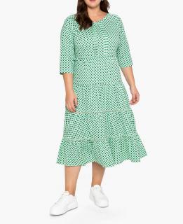 Midi-Shirtkleid mitSpitze mint-grün