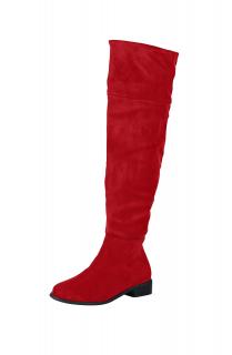 Overknee-Stiefel rot