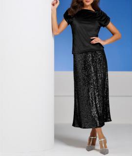 Paillettenrock schwarz