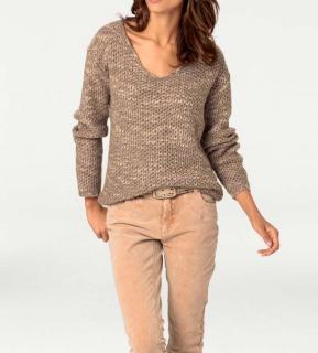 Pullover camel meliert