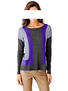 Pullover grau-lila