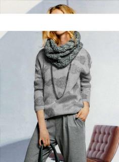 Pullover grau-silber