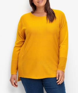 Pullover mit Seitenschlitze curry