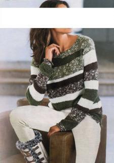 Pullover oliv-bunt