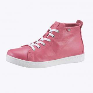 Rind-Nappaleder-High-Top-Schnürer pink