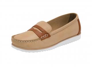 Rind-Nappaleder-Slipper camel-cognac