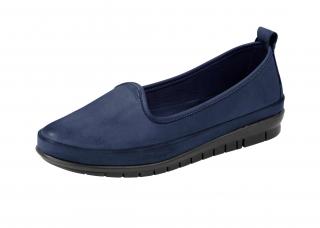 Rind-Nappaleder-Slipper marine