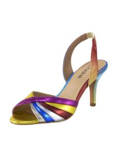 Sandalette bunt-metallic