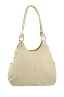 Schultertasche beige