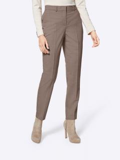 Schurwolle-Hose beige-melange