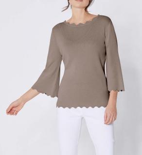 Seiden-Baumwollepullover taupe