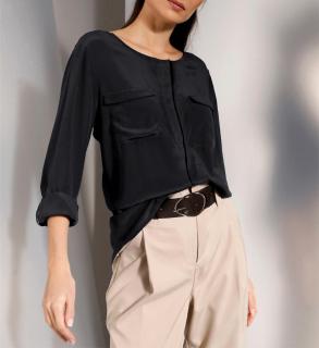 Seidenbluse schwarz